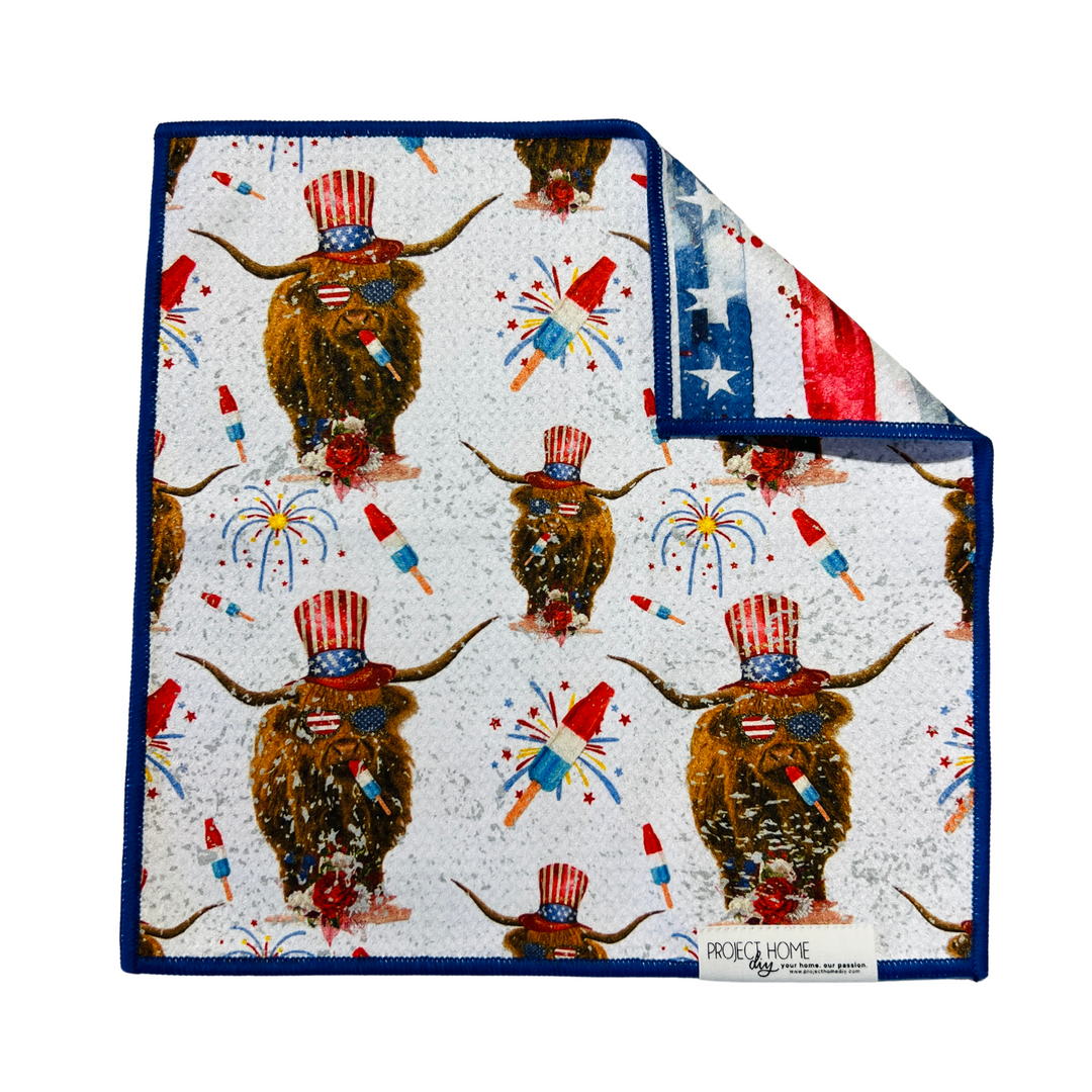 Highland Heroes | Waffle Weave Microfiber Towels Kitchen & Bath Hand Towels Reversible Hand Towel | Towel Collective | Cody, WY