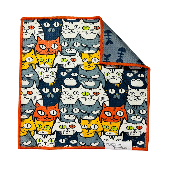 Cat-astrophe | Waffle Weave Microfiber Towels Kitchen & Bath Hand Towels Reversible Hand Towel | Towel Collective | Cody, WY