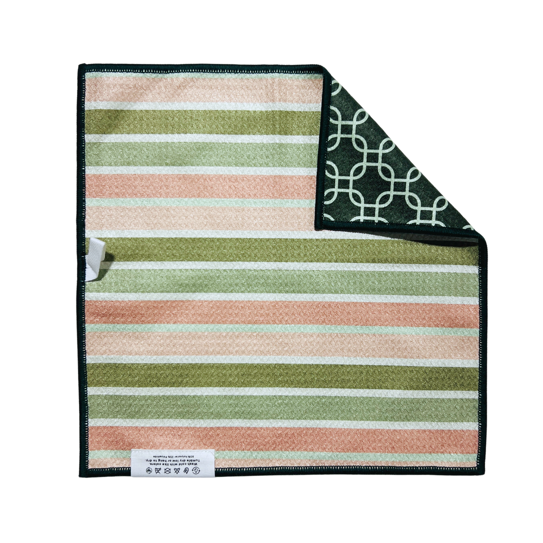 Modern Stripe | Waffle Weave Microfiber Towels Kitchen & Bath (Feb Subscription) Reversible Hand Towel | Towel Collective | Cody, WY