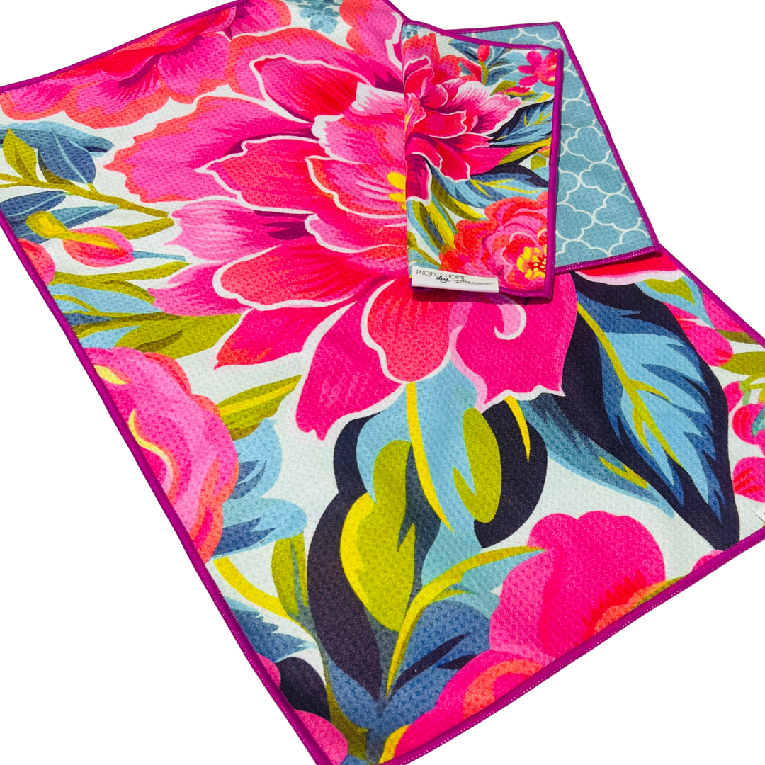 Flourish | Waffle Weave Microfiber Towels Kitchen & Bath Hand Towels Reversible Hand Towel | Towel Collective | Cody, WY