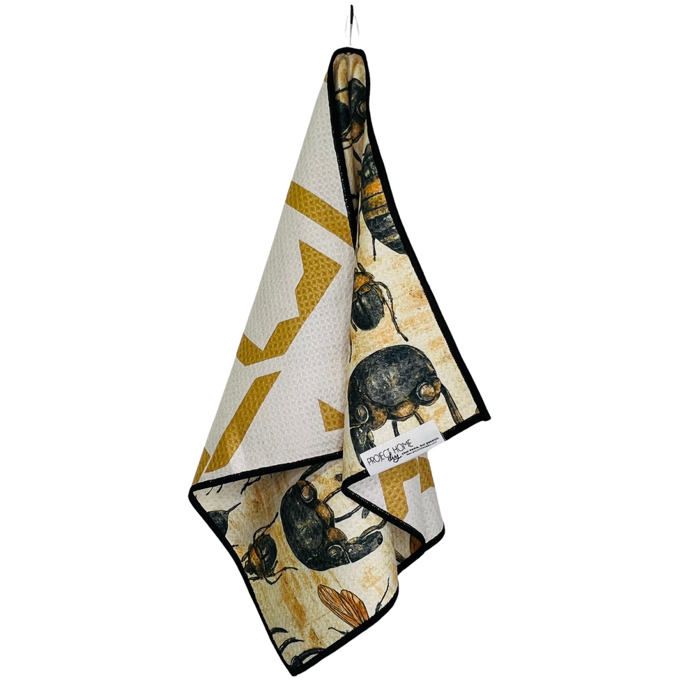 Oh My Bugs! | Waffle Weave Microfiber Towels Kitchen & Bath Hand Towels Reversible Hand Towel | Towel Collective | Cody, WY