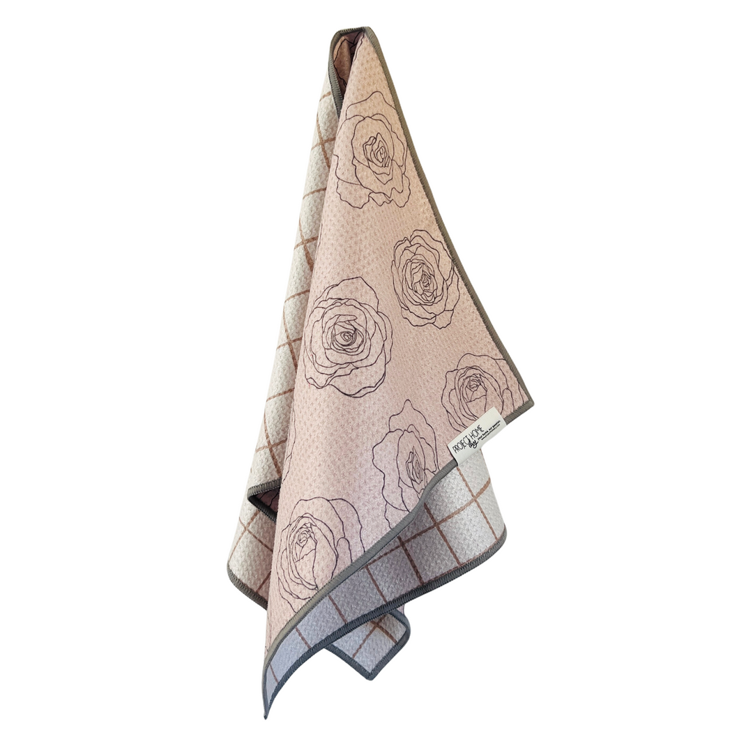 Gridline Chic | Waffle Weave Microfiber Towels Kitchen & Bath Hand Towels Reversible Hand Towel | Towel Collective | Cody, WY