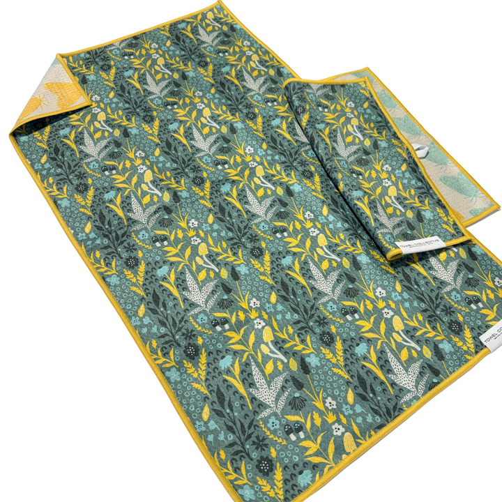 Forest Flutter | Waffle Weave Microfiber Towels Kitchen & Bath