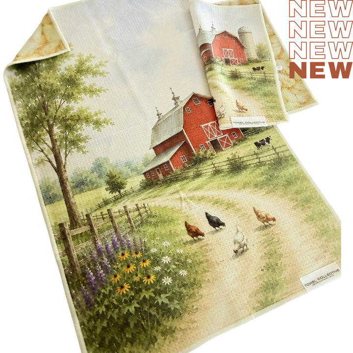 Fields of Plenty| Waffle Weave Microfiber Towels Kitchen & Bath
