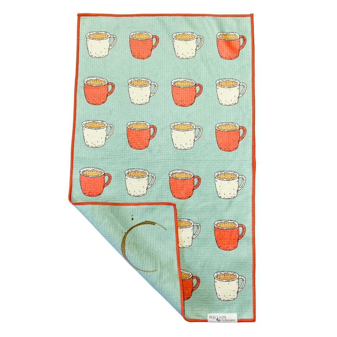 Coffee Stain | Waffle Weave Microfiber Towels Kitchen & Bath Hand Towels Reversible Hand Towel | Towel Collective | Cody, WY