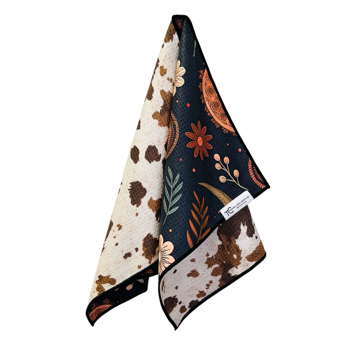 Ranch Boho | Waffle Weave Microfiber Towels Kitchen & Bath Hand Towels Reversible Hand Towel | Towel Collective | Cody, WY