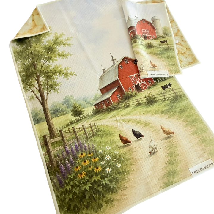 Fields of Plenty| Waffle Weave Microfiber Towels Kitchen & Bath