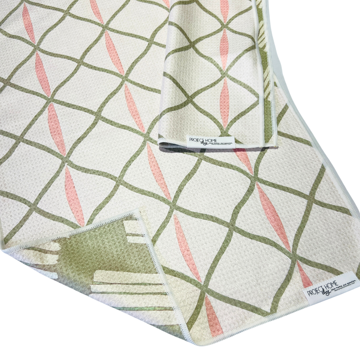 Sage Lines | Waffle Weave Microfiber Towels Kitchen & Bath Hand Towels Reversible Hand Towel | Towel Collective | Cody, WY