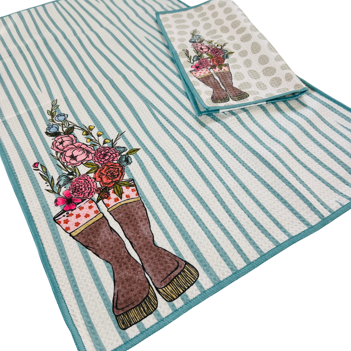 AK Life | Waffle Weave Microfiber Towels Kitchen & Bath Hand Towels Reversible Hand Towel | Towel Collective | Cody, WY