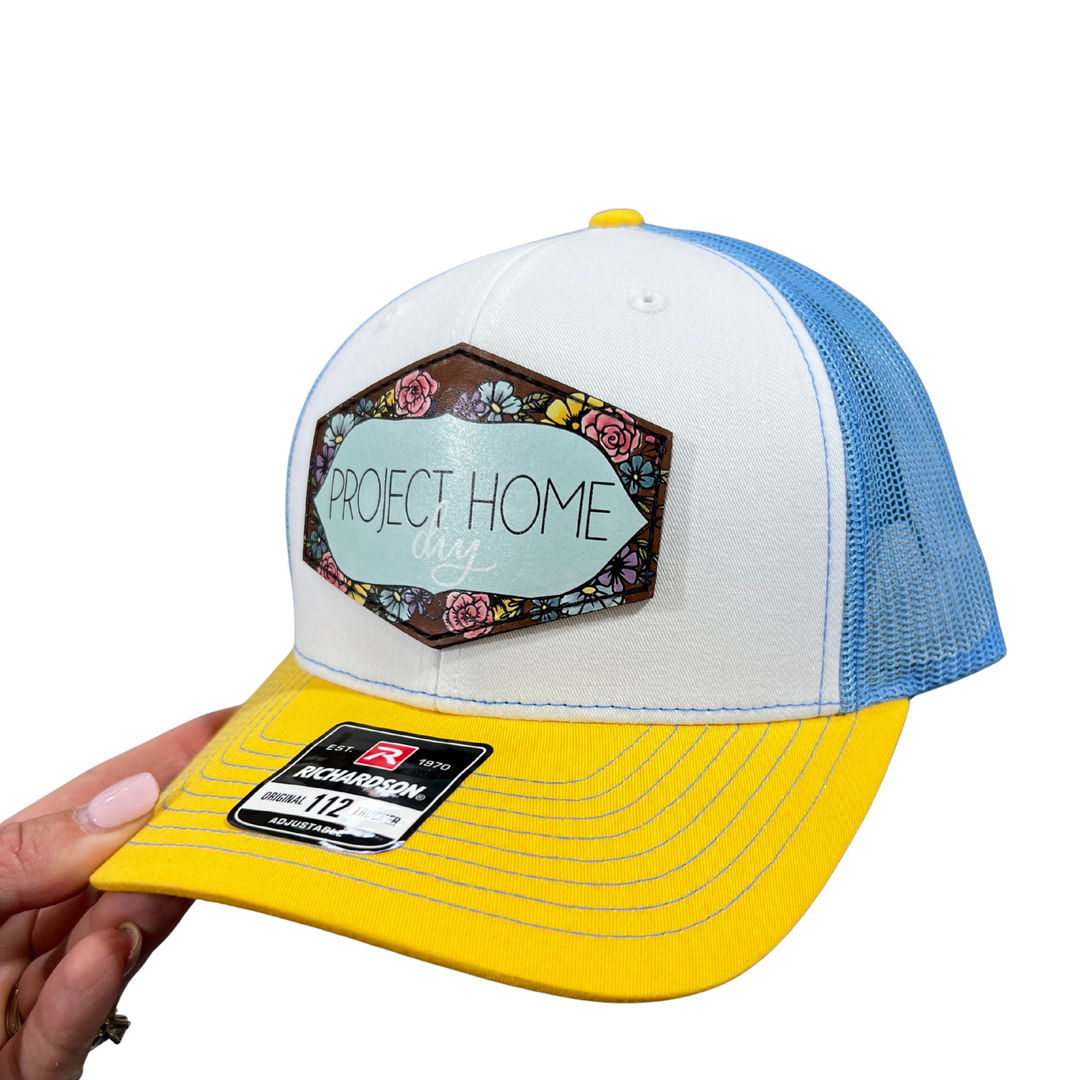 Project Home DIY Hat Yellow/Blue | Bulk Buy Decor Reversible Hand Towel | Towel Collective | Cody, WY