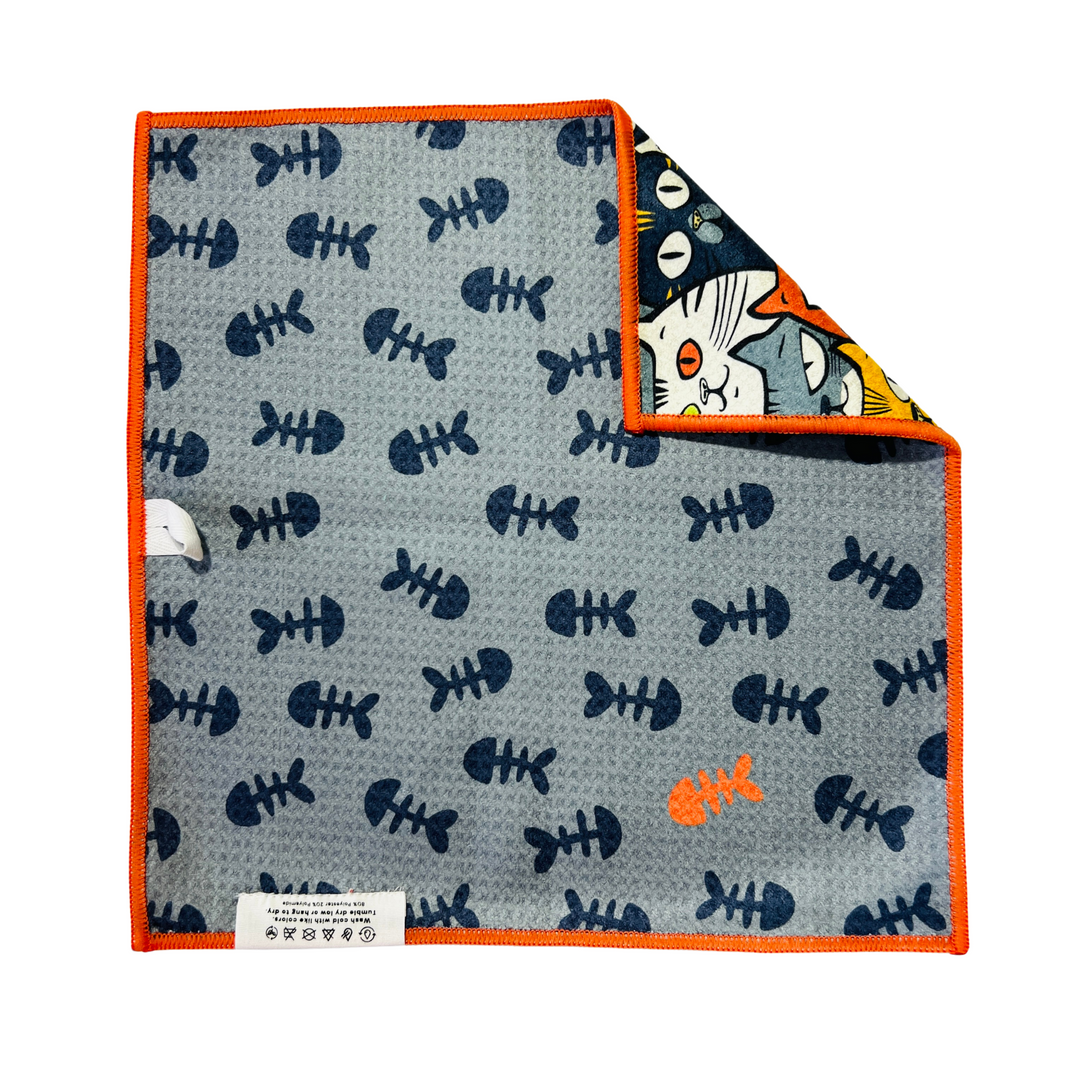 Cat-astrophe | Waffle Weave Microfiber Towels Kitchen & Bath Hand Towels Reversible Hand Towel | Towel Collective | Cody, WY