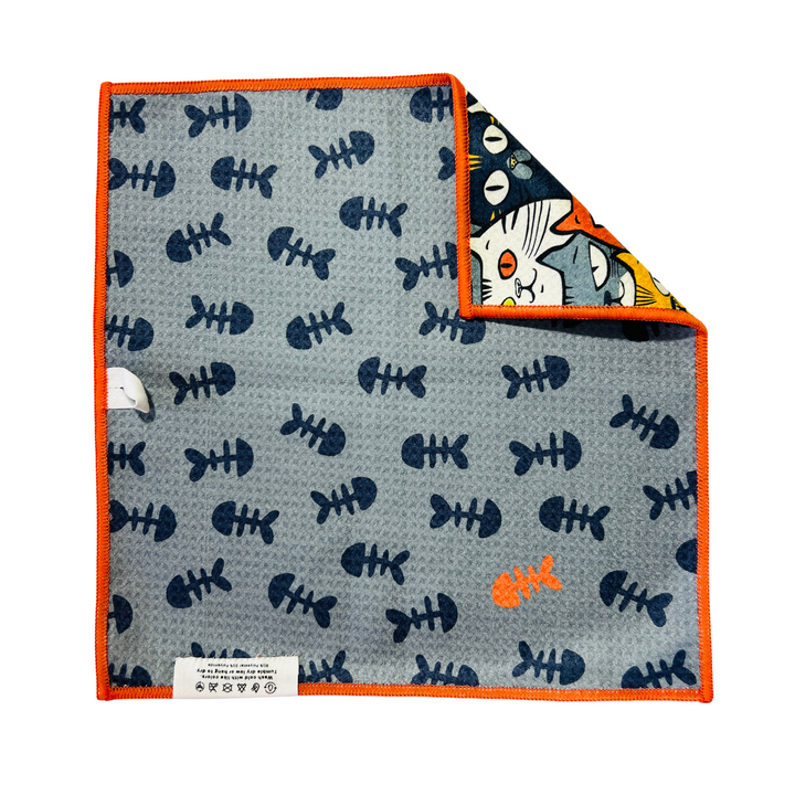 Cat-astrophe | Waffle Weave Microfiber Towels Kitchen & Bath Hand Towels Reversible Hand Towel | Towel Collective | Cody, WY