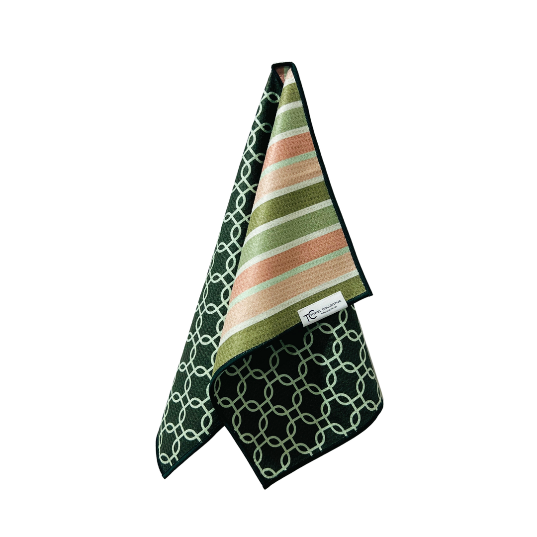 Modern Stripe | Waffle Weave Microfiber Towels Kitchen & Bath (Feb Subscription) Reversible Hand Towel | Towel Collective | Cody, WY