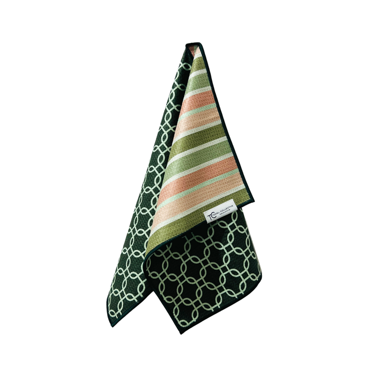 Modern Stripe | Waffle Weave Microfiber Towels Kitchen & Bath (Feb Subscription) Reversible Hand Towel | Towel Collective | Cody, WY