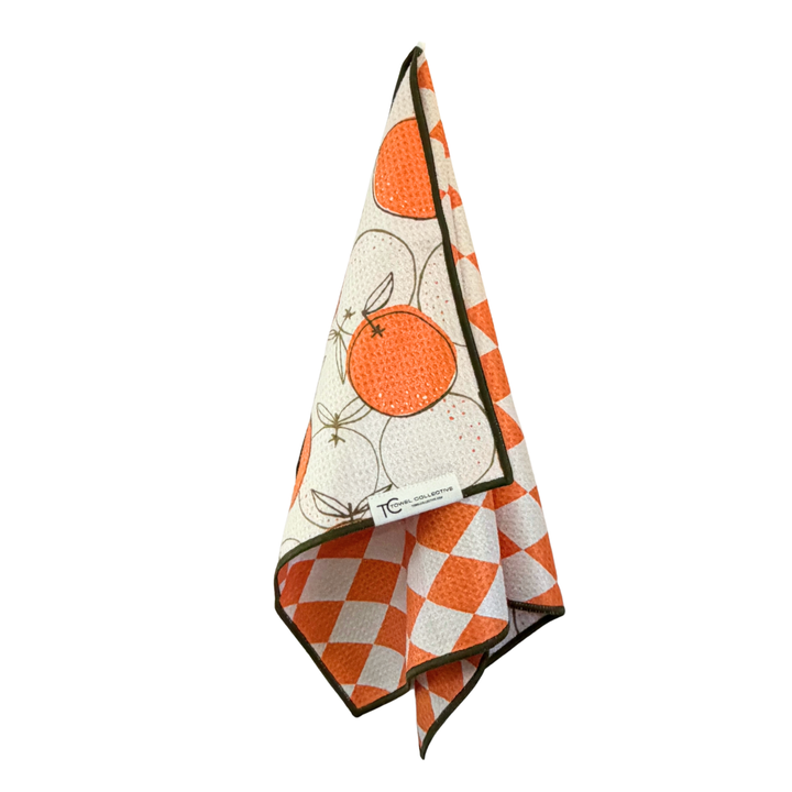 Dressed in Orange | Waffle Weave Microfiber Towels Kitchen & Bath