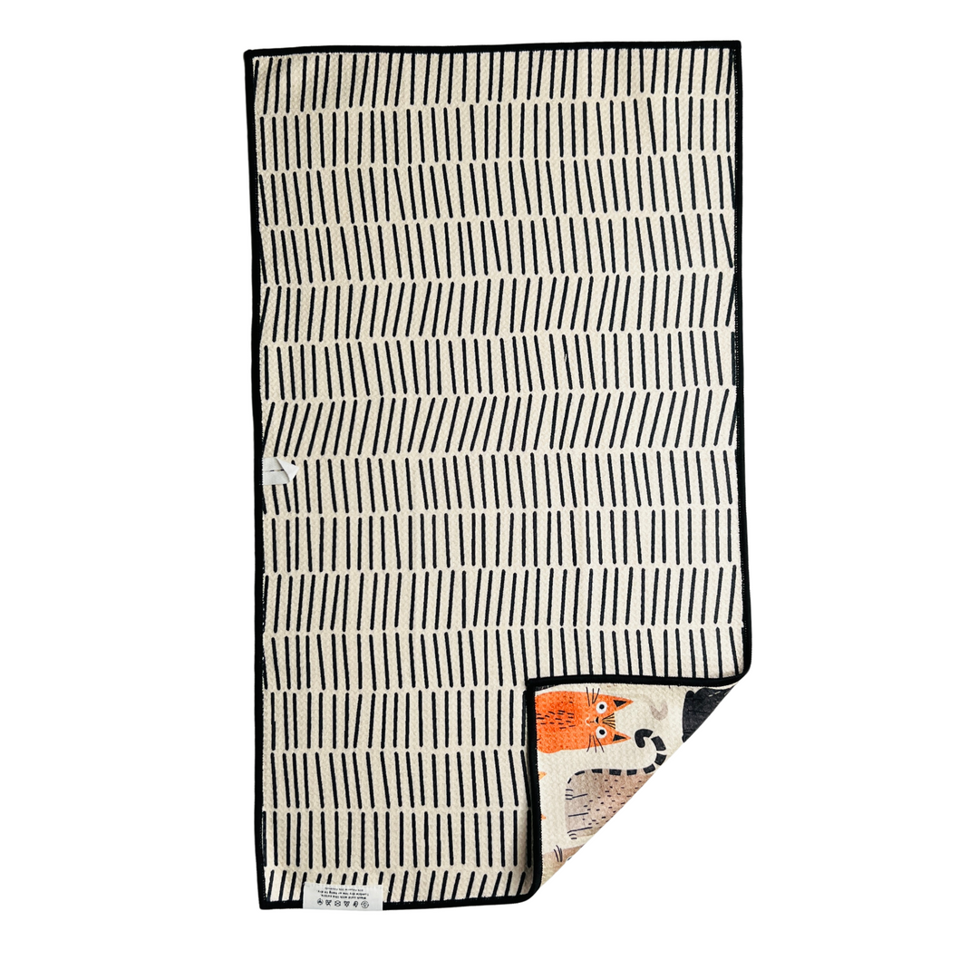 Cattitude | Waffle Weave Microfiber Towels Kitchen & Bath Hand Towels Reversible Hand Towel | Towel Collective | Cody, WY