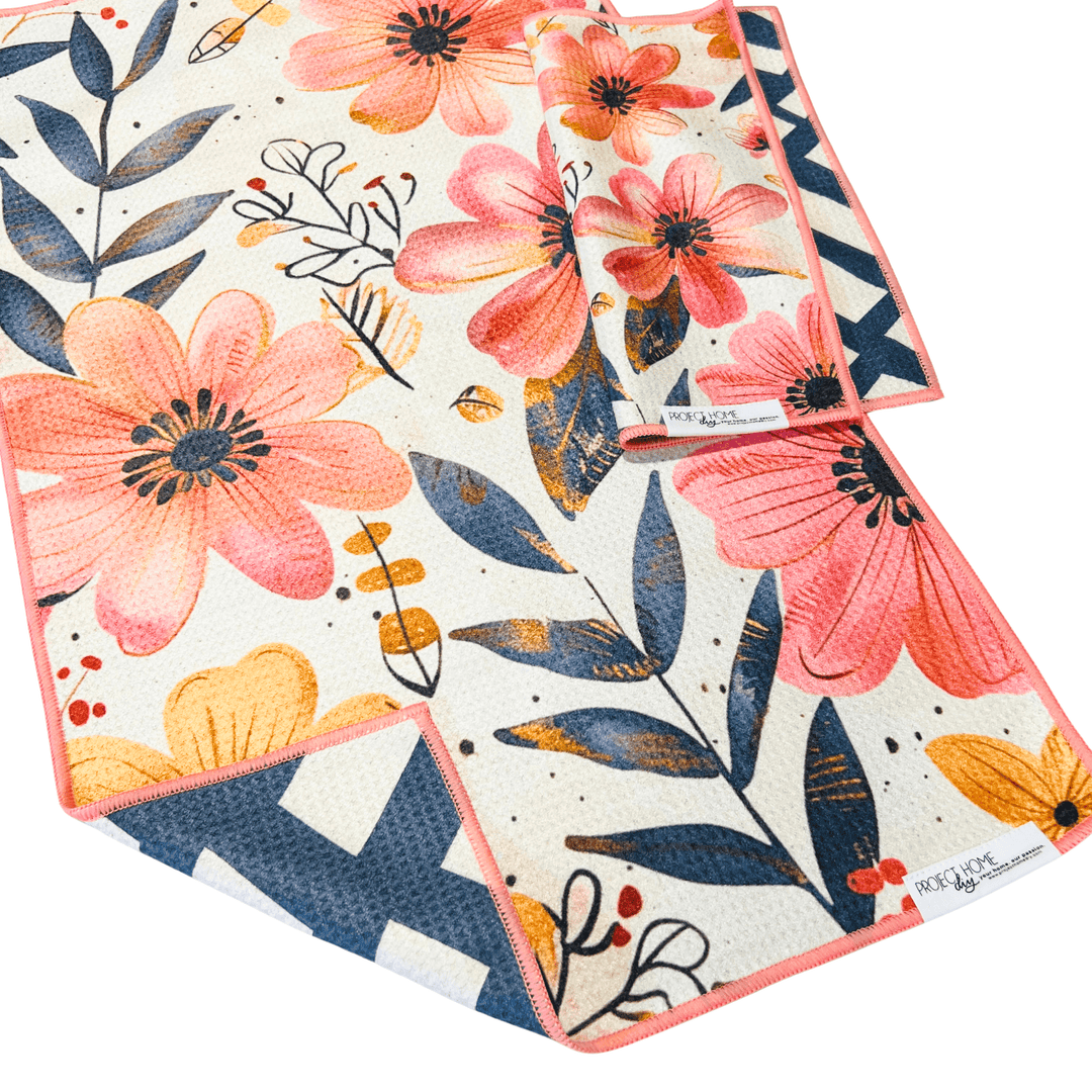 Scribble & Bloom | Waffle Weave Microfiber Towels Kitchen & Bath Hand Towels Reversible Hand Towel | Towel Collective | Cody, WY