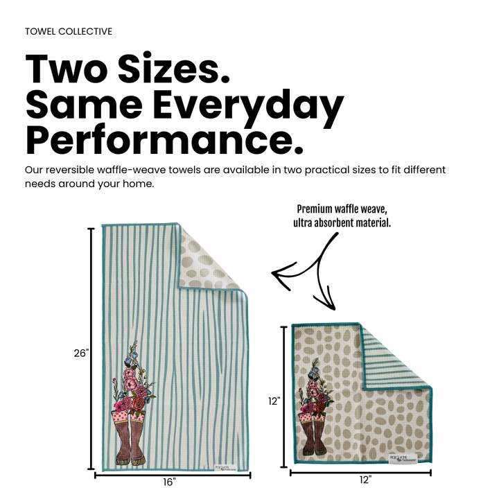 AK Life | Waffle Weave Microfiber Towels Kitchen & Bath Hand Towels Reversible Hand Towel | Towel Collective | Cody, WY