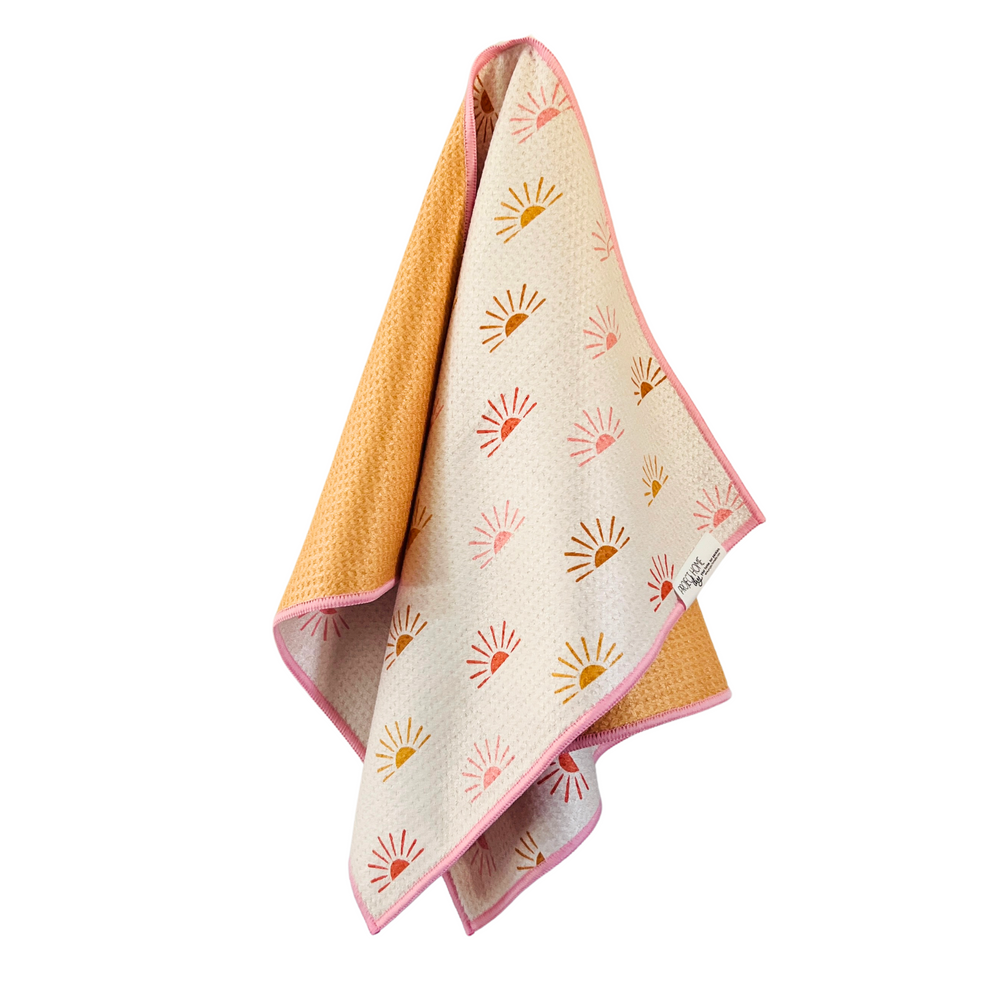 Retro Rays | Waffle Weave Microfiber Towels Kitchen & Bath Hand Towels Reversible Hand Towel | Towel Collective | Cody, WY