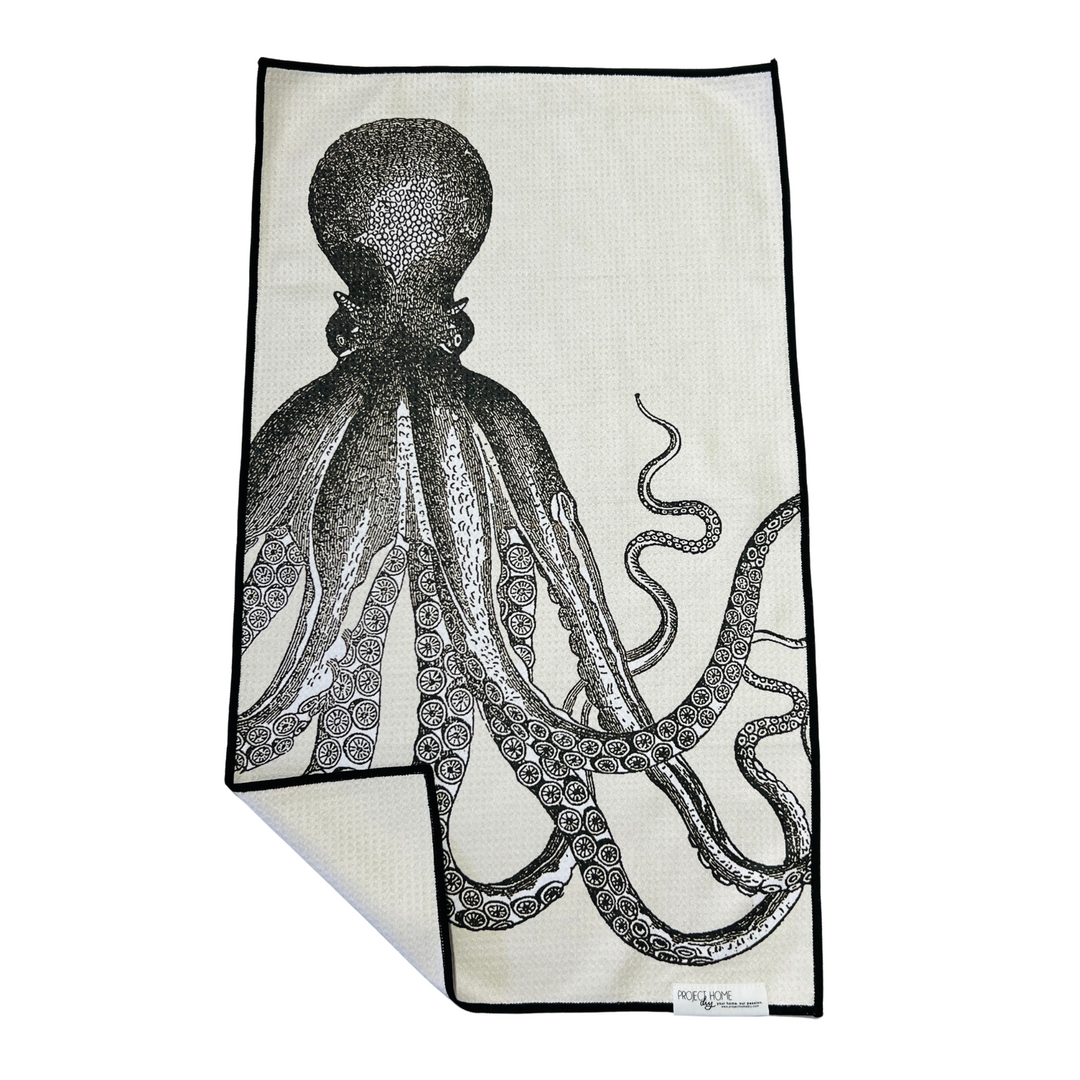 Kraken | Waffle Weave Microfiber Towels Kitchen & Bath Hand Towels Reversible Hand Towel | Towel Collective | Cody, WY