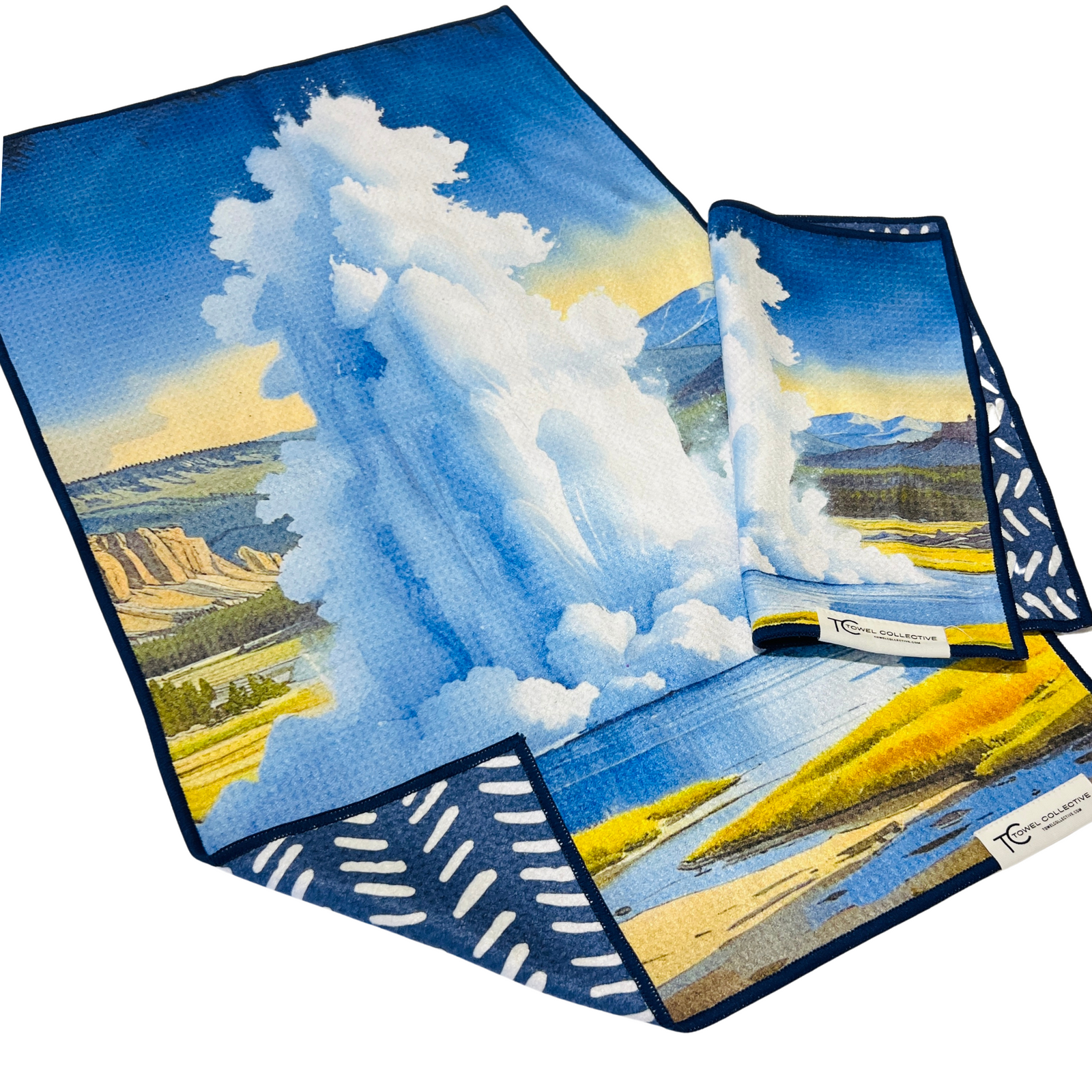 Old Faithful | Yellowstone Collection | Waffle Weave Microfiber Towels Kitchen & Bath Hand Towels Reversible Hand Towel | Towel Collective | Cody, WY