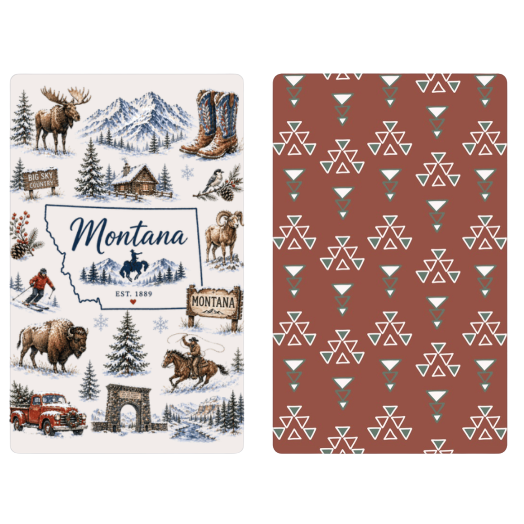 Montana Winter | Waffle Weave Microfiber Towels Kitchen & Bath