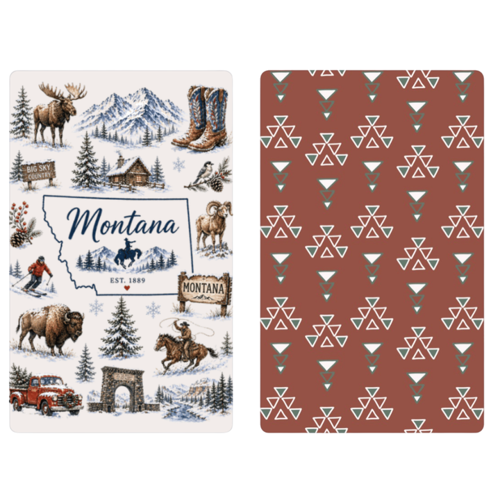 Montana Winter | Waffle Weave Microfiber Towels Kitchen & Bath