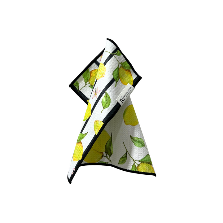 Lemon Time | Waffle Weave Microfiber Towels Kitchen & Bath Hand Towels Reversible Hand Towel | Towel Collective | Cody, WY