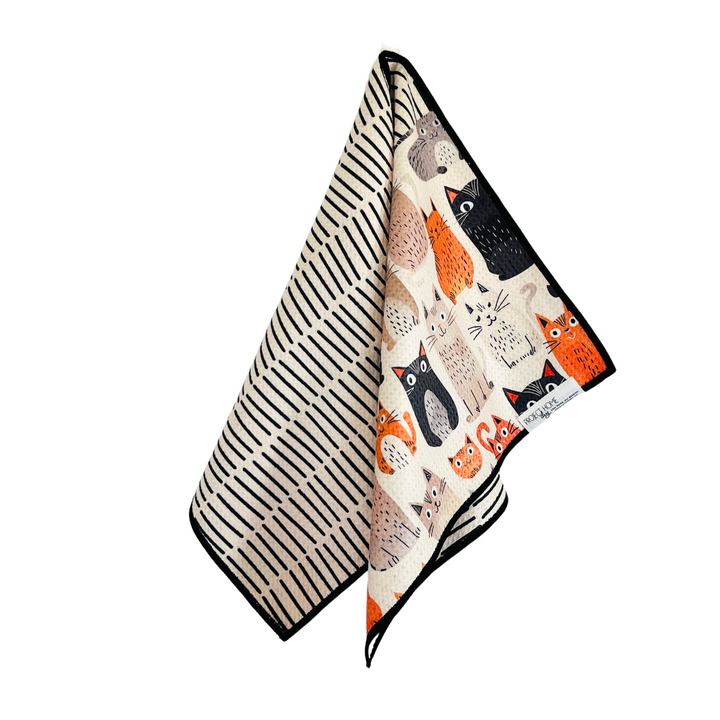 Cattitude | Waffle Weave Microfiber Towels Kitchen & Bath Hand Towels Reversible Hand Towel | Towel Collective | Cody, WY