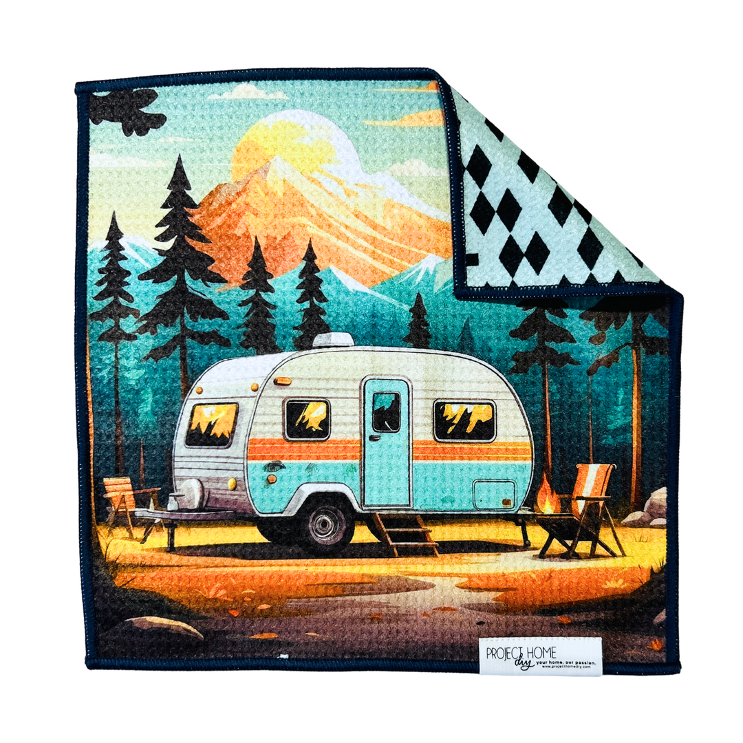 Wanderlust | Waffle Weave Microfiber Towels Kitchen & Bath Hand Towels Reversible Hand Towel | Towel Collective | Cody, WY