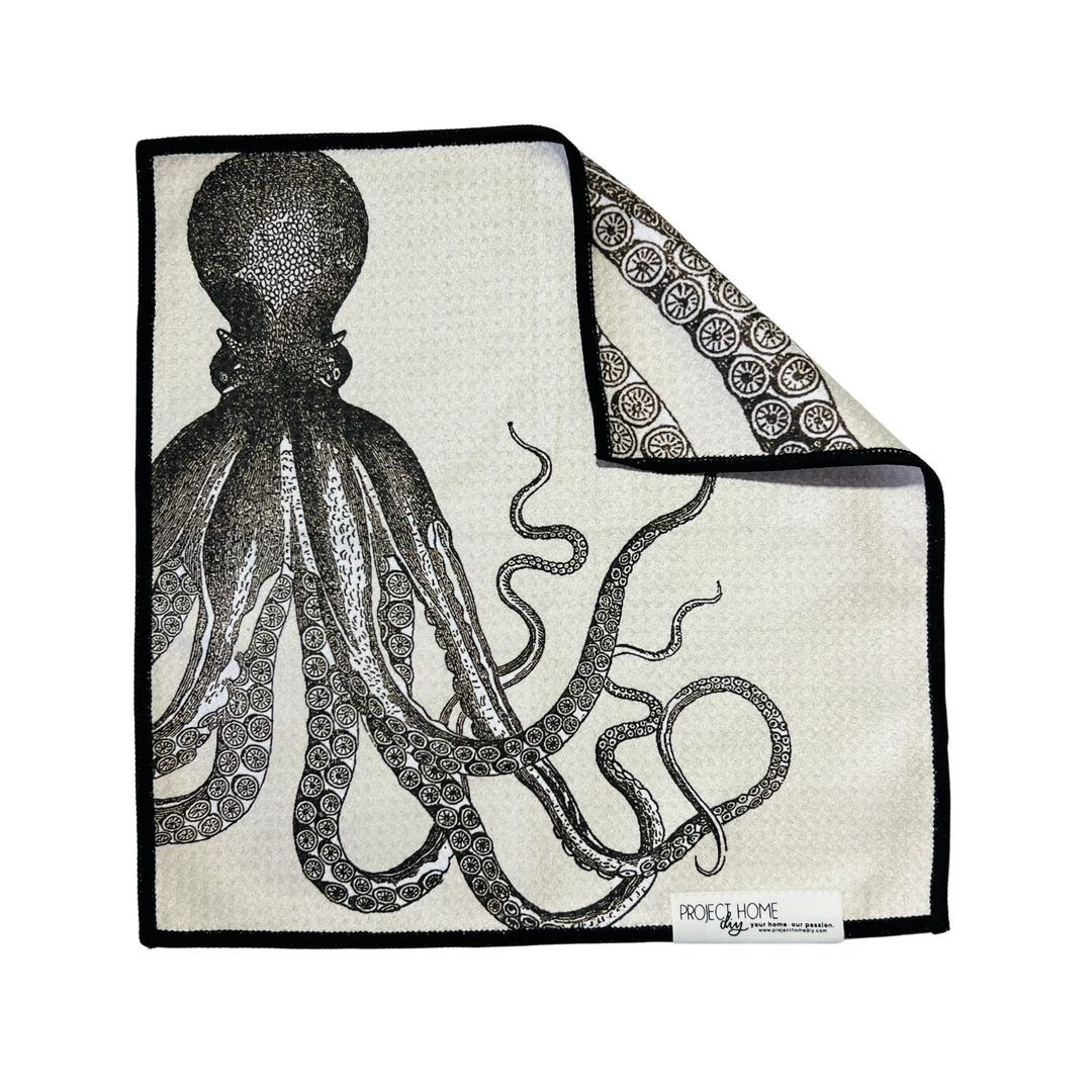 Kraken | Waffle Weave Microfiber Towels Kitchen & Bath Hand Towels Reversible Hand Towel | Towel Collective | Cody, WY