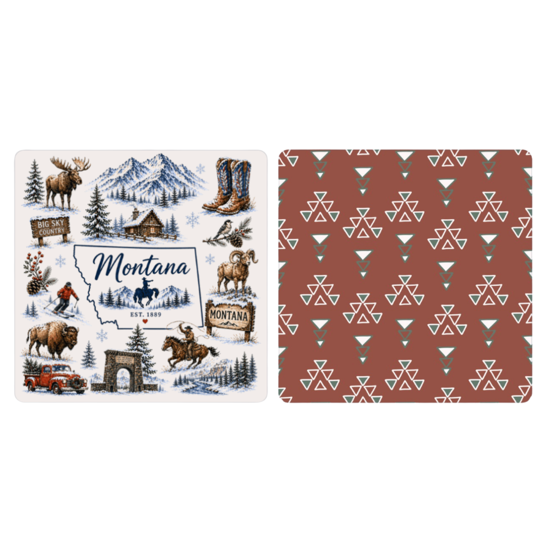 Montana Winter | Waffle Weave Microfiber Towels Kitchen & Bath
