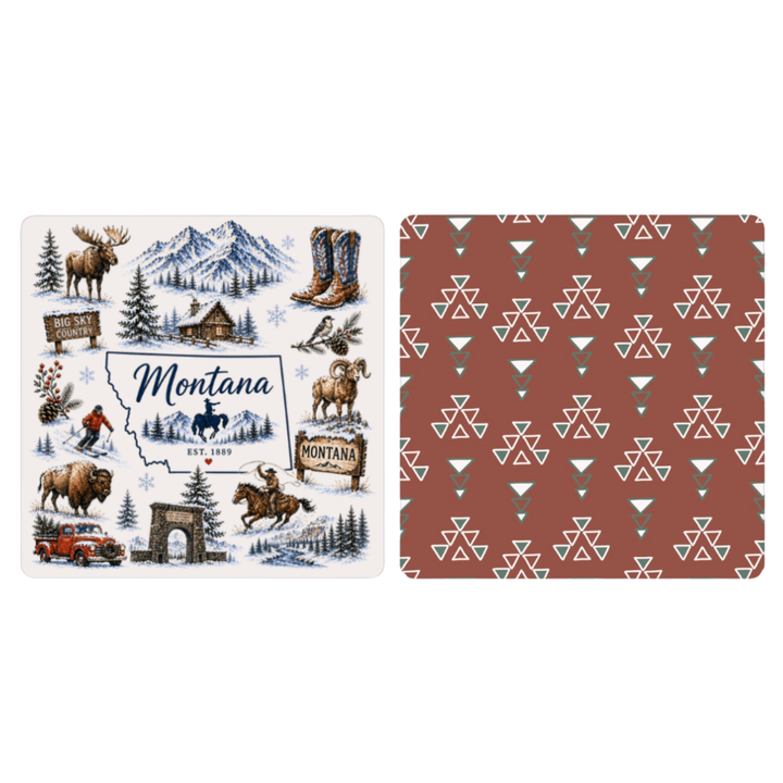 Montana Winter | Waffle Weave Microfiber Towels Kitchen & Bath