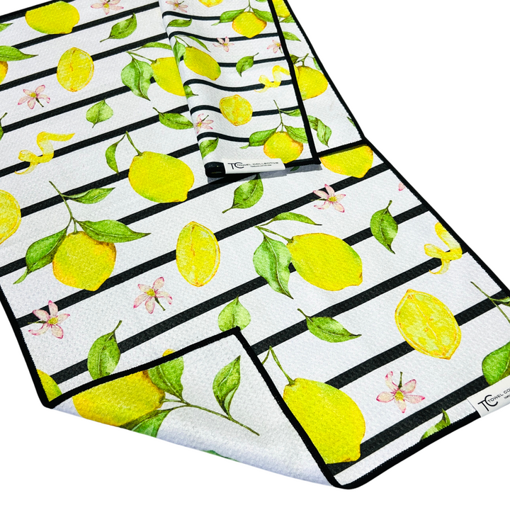 Lemon Time | Waffle Weave Microfiber Towels Kitchen & Bath Hand Towels Reversible Hand Towel | Towel Collective | Cody, WY
