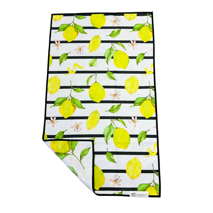 Lemon Time | Waffle Weave Microfiber Towels Kitchen & Bath Hand Towels Reversible Hand Towel | Towel Collective | Cody, WY