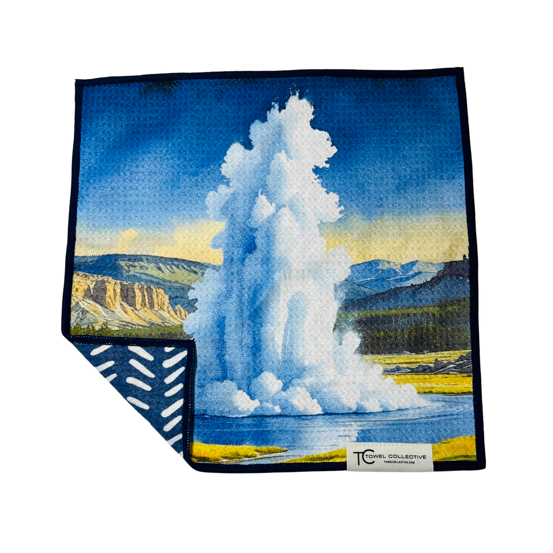 Old Faithful | Yellowstone Collection | Waffle Weave Microfiber Towels Kitchen & Bath Hand Towels Reversible Hand Towel | Towel Collective | Cody, WY