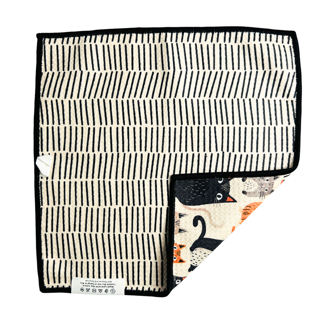 Cattitude | Waffle Weave Microfiber Towels Kitchen & Bath Hand Towels Reversible Hand Towel | Towel Collective | Cody, WY