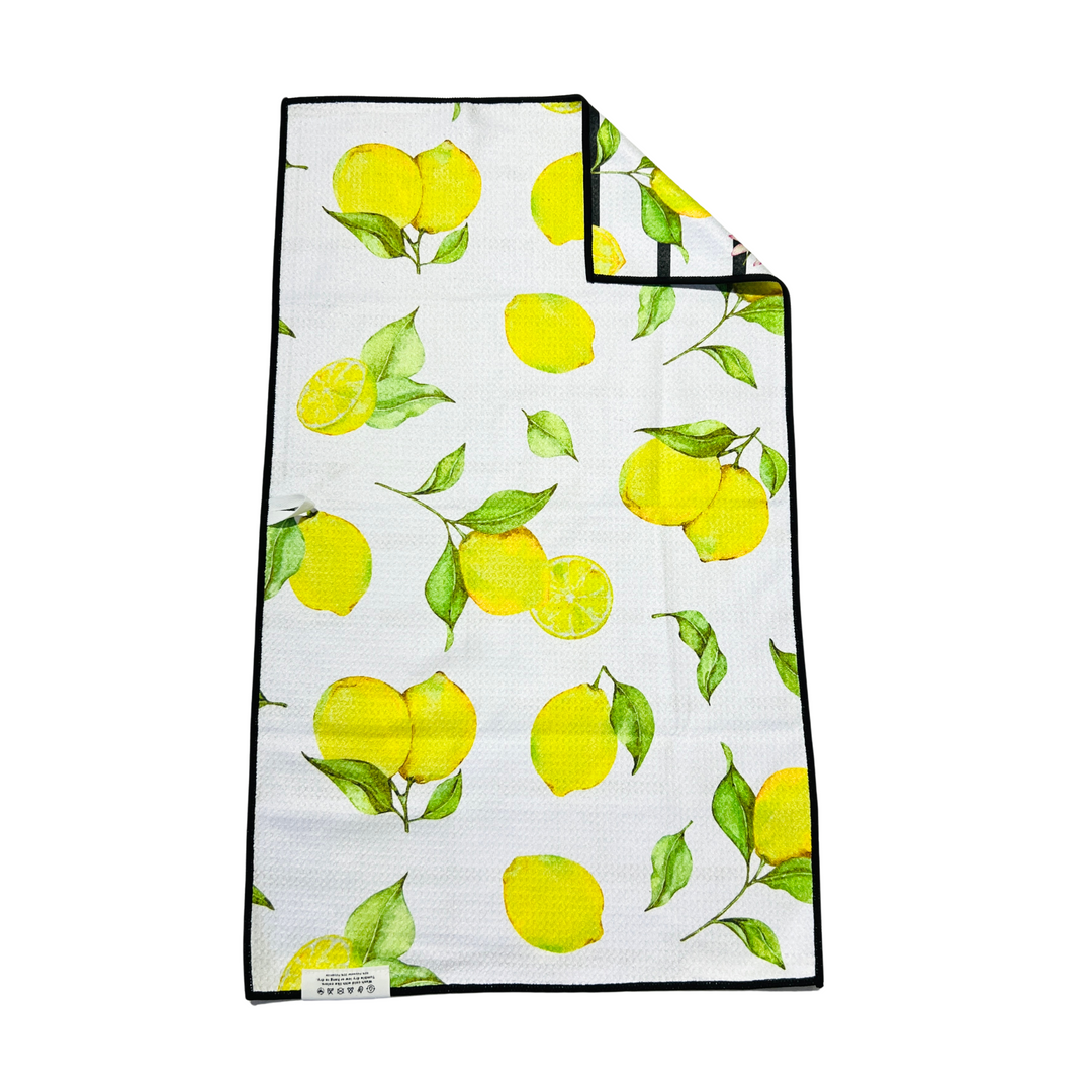 Lemon Time | Waffle Weave Microfiber Towels Kitchen & Bath Hand Towels Reversible Hand Towel | Towel Collective | Cody, WY