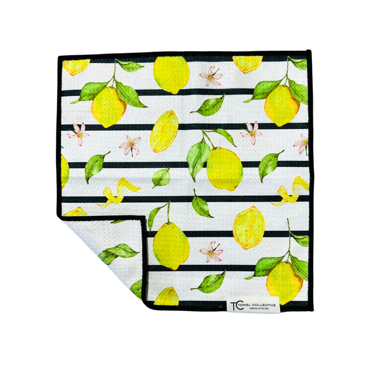 Lemon Time | Waffle Weave Microfiber Towels Kitchen & Bath Hand Towels Reversible Hand Towel | Towel Collective | Cody, WY