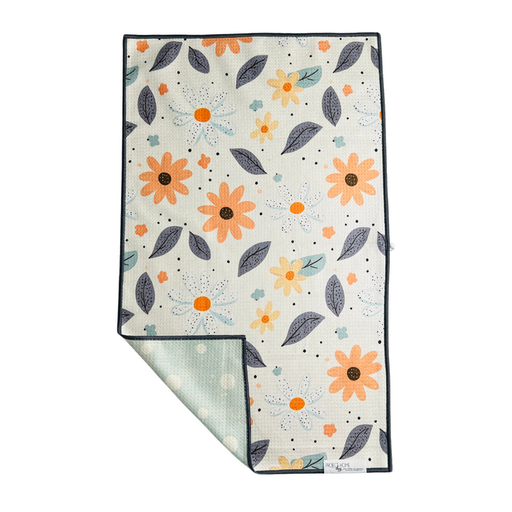 Field of Flowers | Waffle Weave Microfiber Towels Kitchen & Bath Hand Towels Reversible Hand Towel | Towel Collective | Cody, WY