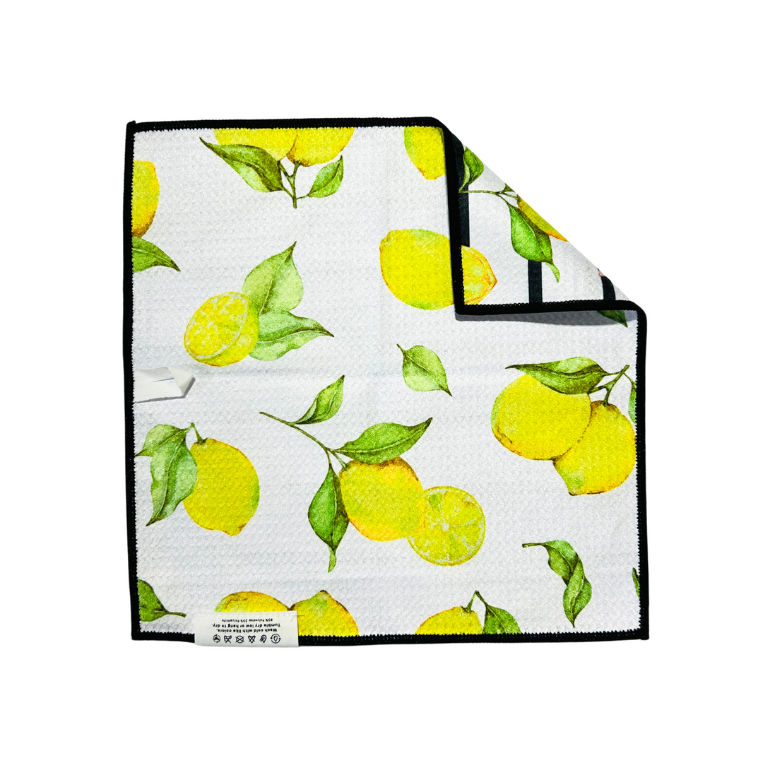 Lemon Time | Waffle Weave Microfiber Towels Kitchen & Bath Hand Towels Reversible Hand Towel | Towel Collective | Cody, WY