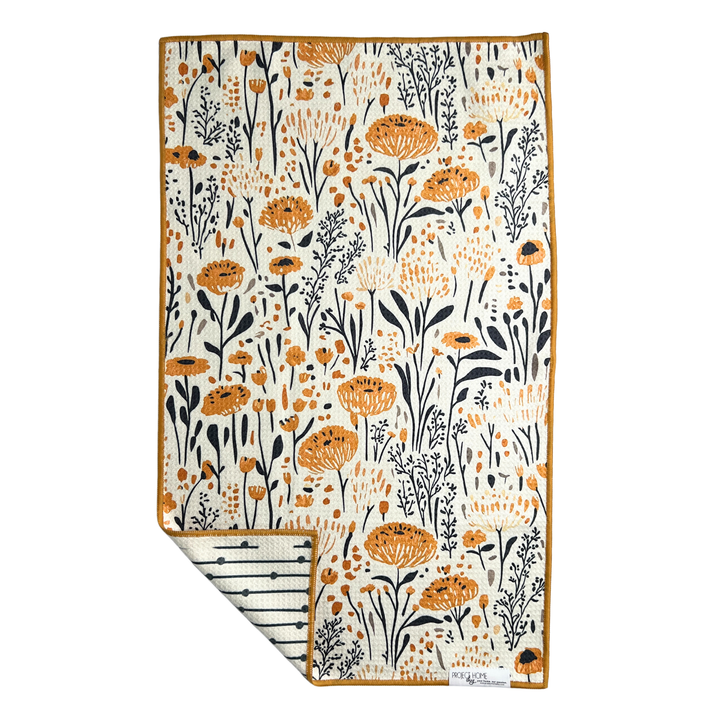 Marigold Mania | Waffle Weave Microfiber Towels Kitchen & Bath Hand Towels Reversible Hand Towel | Towel Collective | Cody, WY