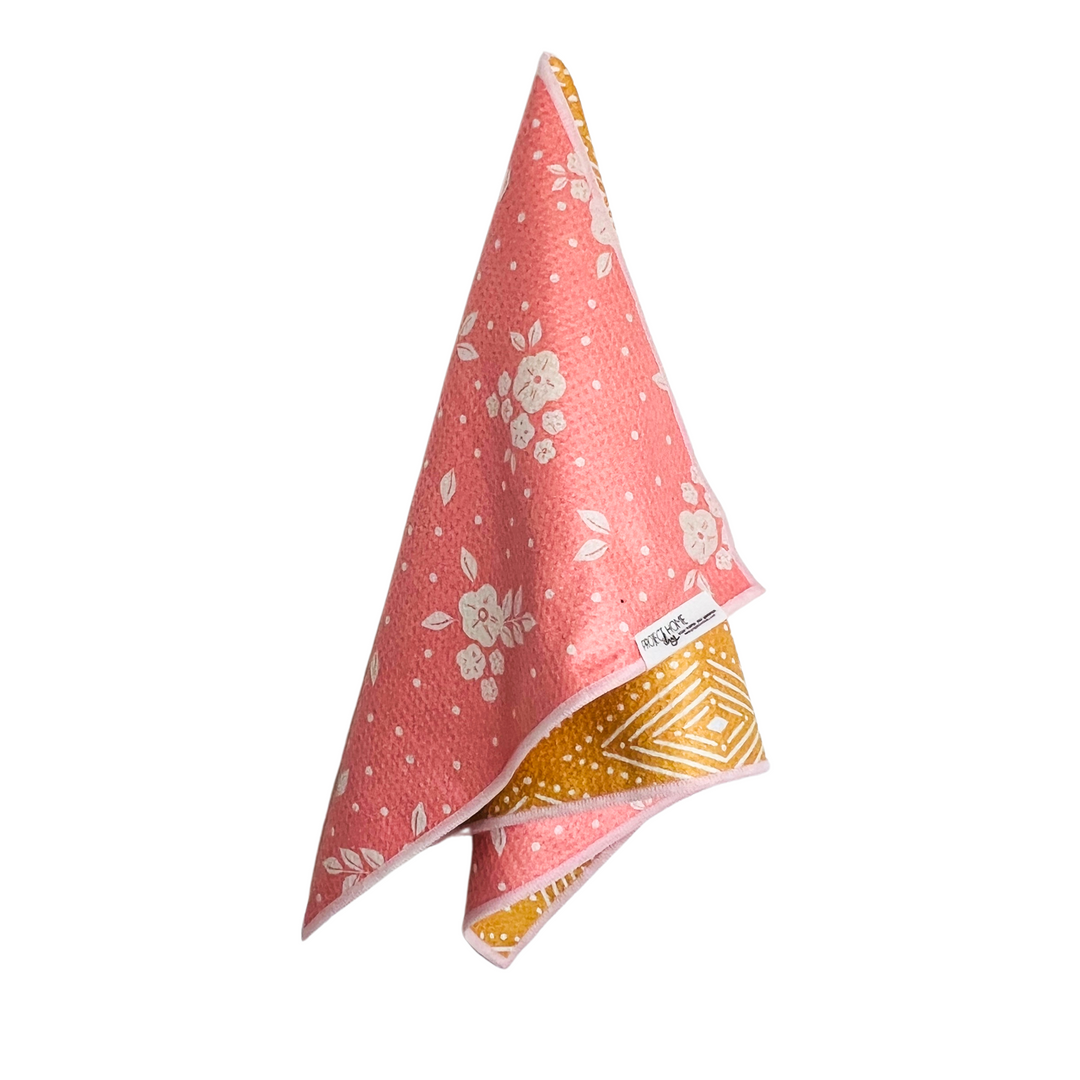 Mustard Flower | Waffle Weave Microfiber Towels Kitchen & Bath Hand Towels Reversible Hand Towel | Towel Collective | Cody, WY