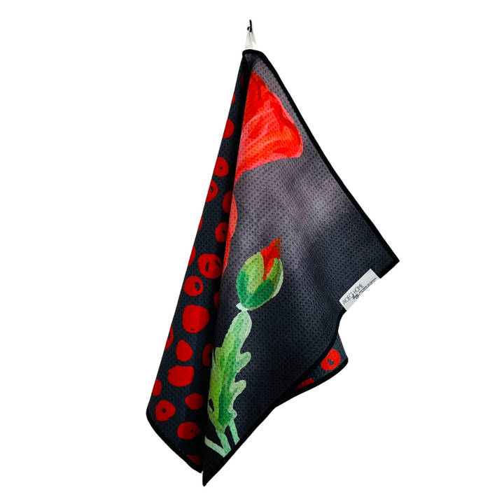 Poppy Perfection | Waffle Weave Microfiber Towels Kitchen & Bath Hand Towels Reversible Hand Towel | Towel Collective | Cody, WY