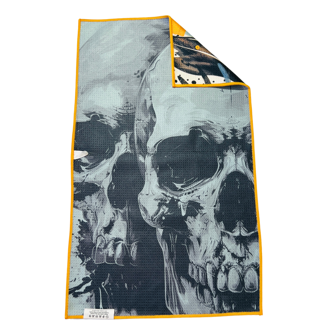 Skull Garden | Waffle Weave Microfiber Towels Kitchen & Bath Hand Towels Reversible Hand Towel | Towel Collective | Cody, WY