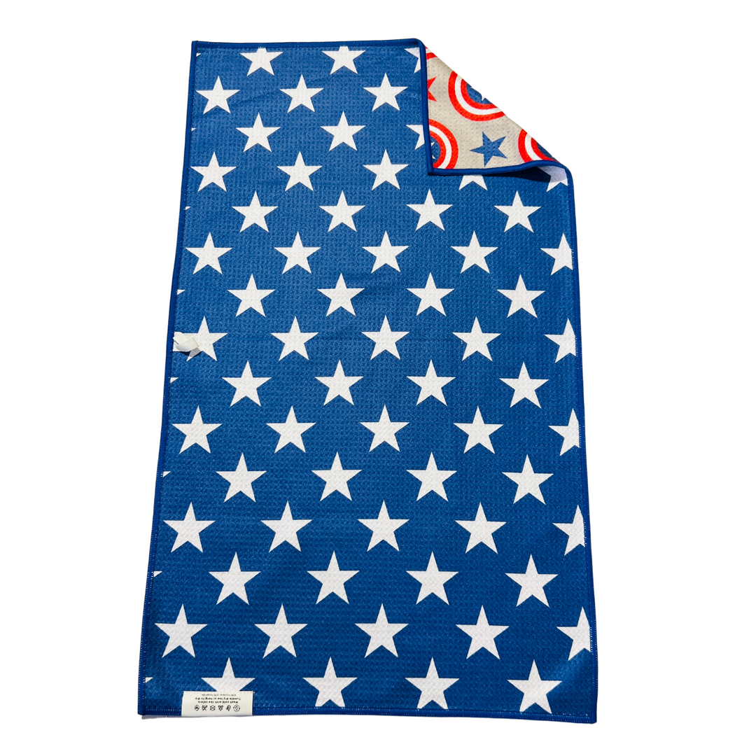 Patriotic Pop | Waffle Weave Microfiber Towels Kitchen & Bath Hand Towels Reversible Hand Towel | Towel Collective | Cody, WY