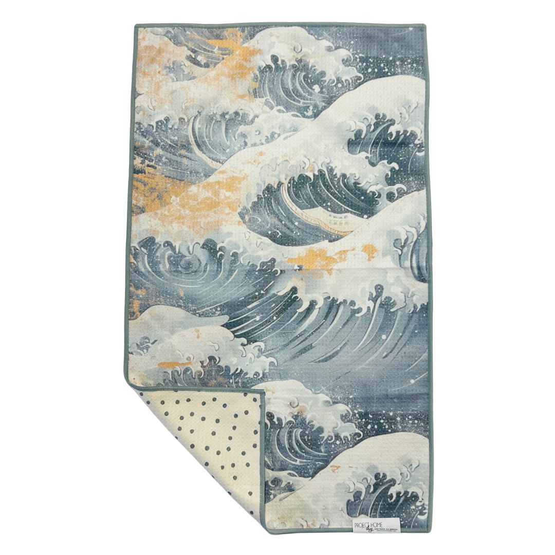 The Wave | Waffle Weave Microfiber Towels Kitchen & Bath Hand Towels Reversible Hand Towel | Towel Collective | Cody, WY