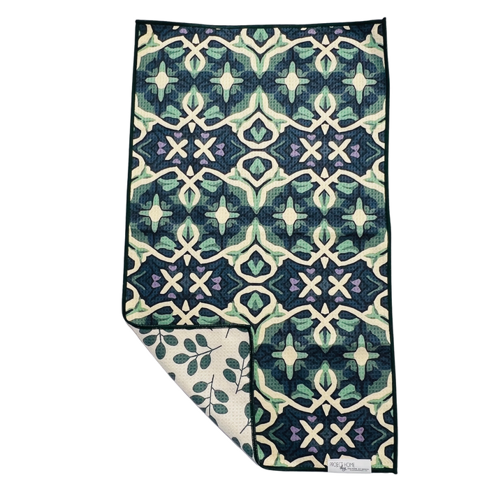 Royal Mosaic | Waffle Weave Microfiber Towels Kitchen & Bath Hand Towels Reversible Hand Towel | Towel Collective | Cody, WY