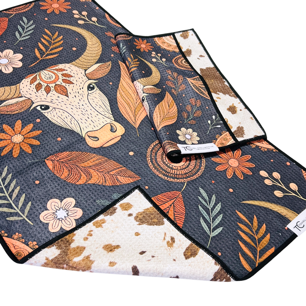 Ranch Boho | Waffle Weave Microfiber Towels Kitchen & Bath - Hand Towel Hand Towels Reversible Hand Towel | Towel Collective | Cody, WY