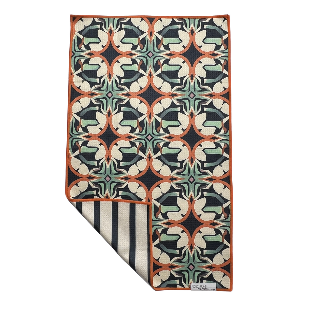 Timeless Tiles | Waffle Weave Microfiber Towels Kitchen & Bath Hand Towels Reversible Hand Towel | Towel Collective | Cody, WY